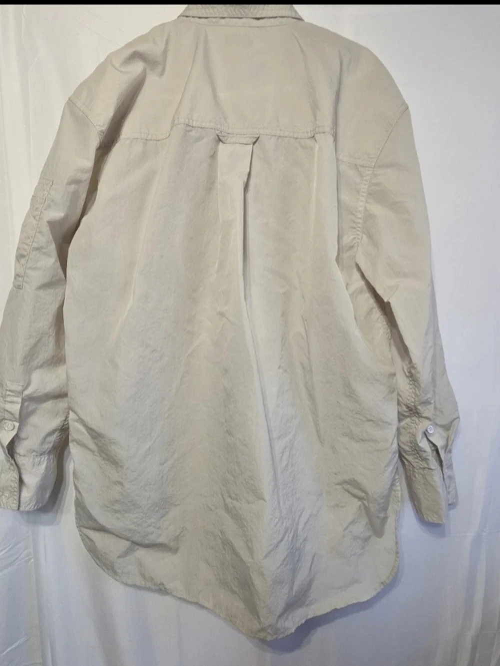 Banana Republic BR Sport Shirt Jacket LT Nylon Khaki Utility‎ Hiking Overshirt